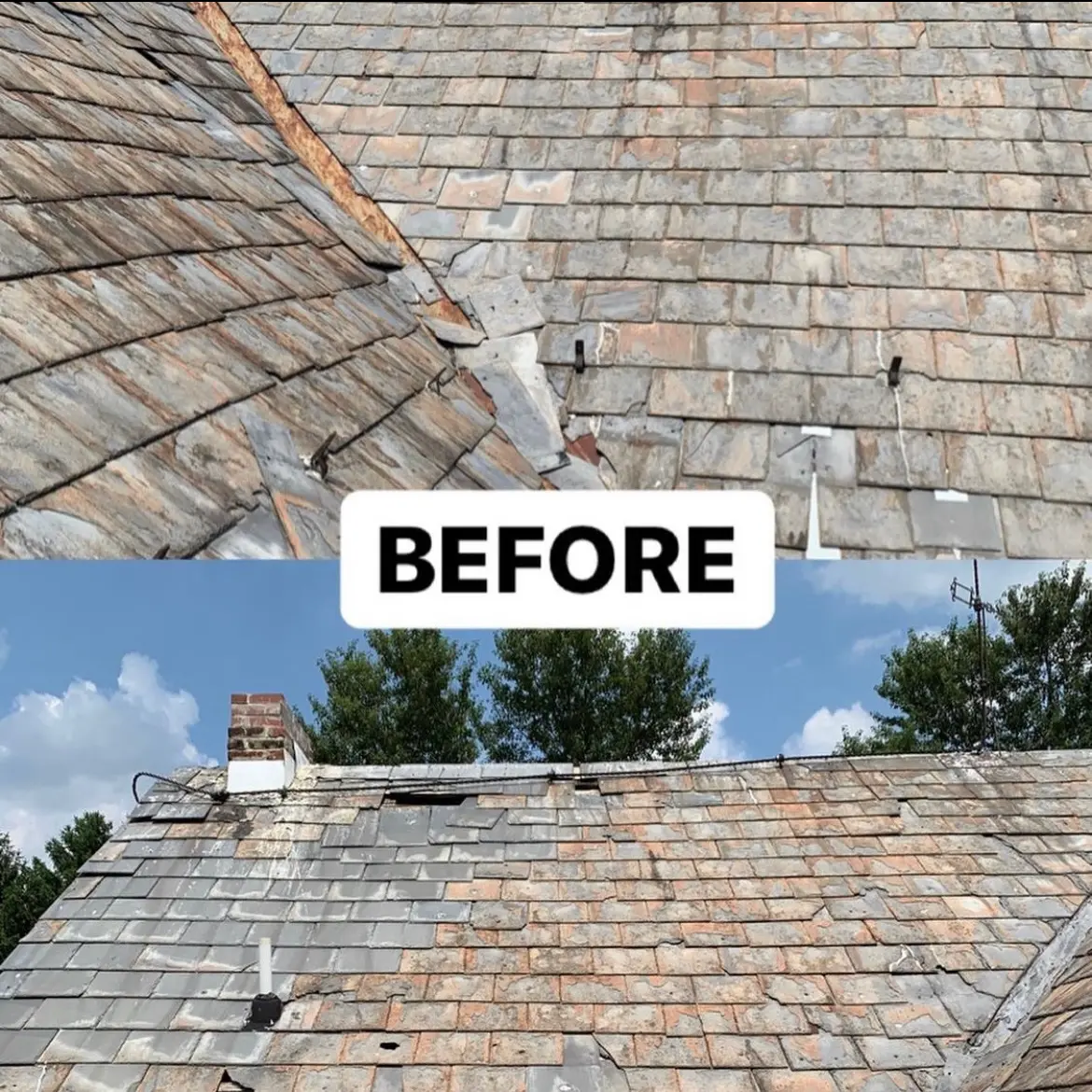 Slate Roof Before